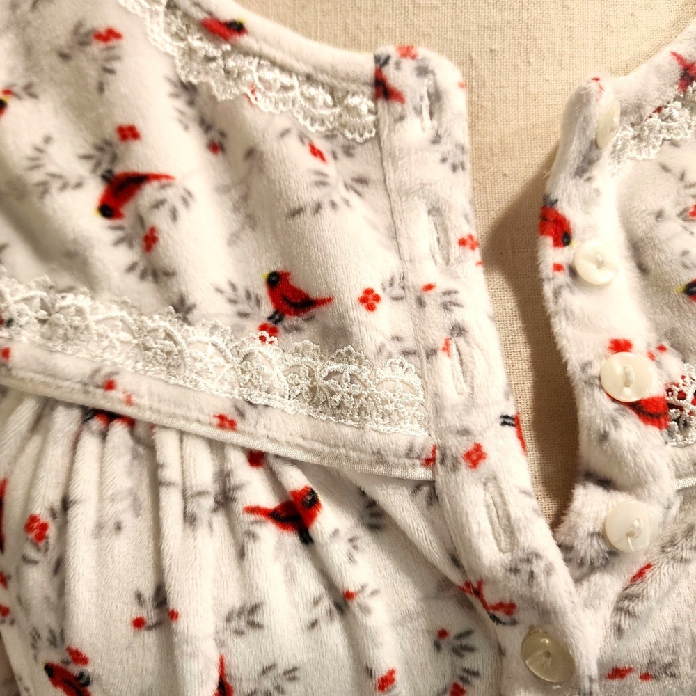 Secret Treasures‎ Sleepwear Nightgown L Cardinals Print Long Sleeve Pajama Gown - Picture 2 of 6